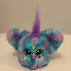 Mini Furby 3” Bag Charm Key Chain Hasbro 2023 Fluffy Tie Dye Purple Blue Pink